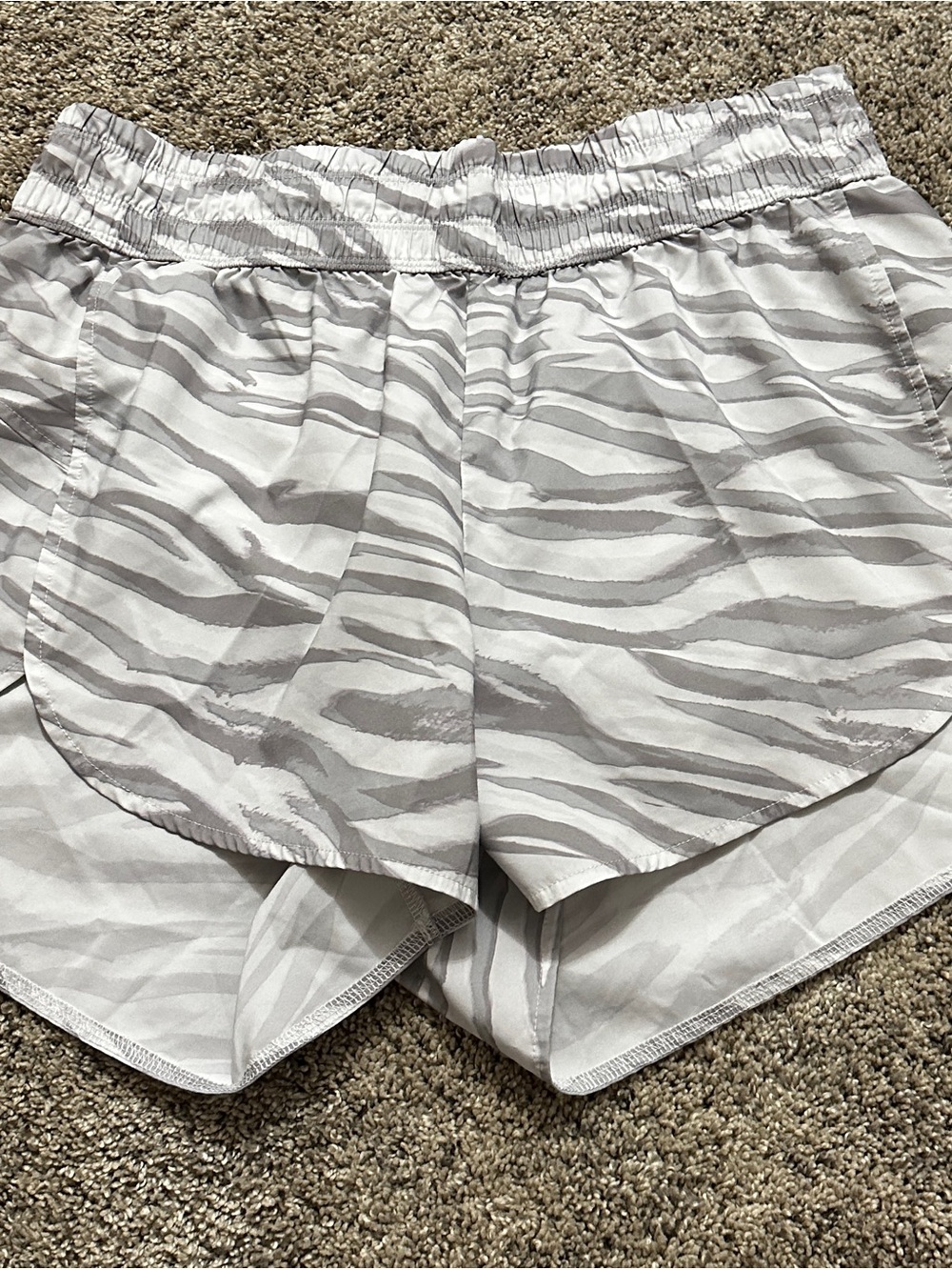 All in motion Light Gray Zebra Print Women's Athletic Shorts
